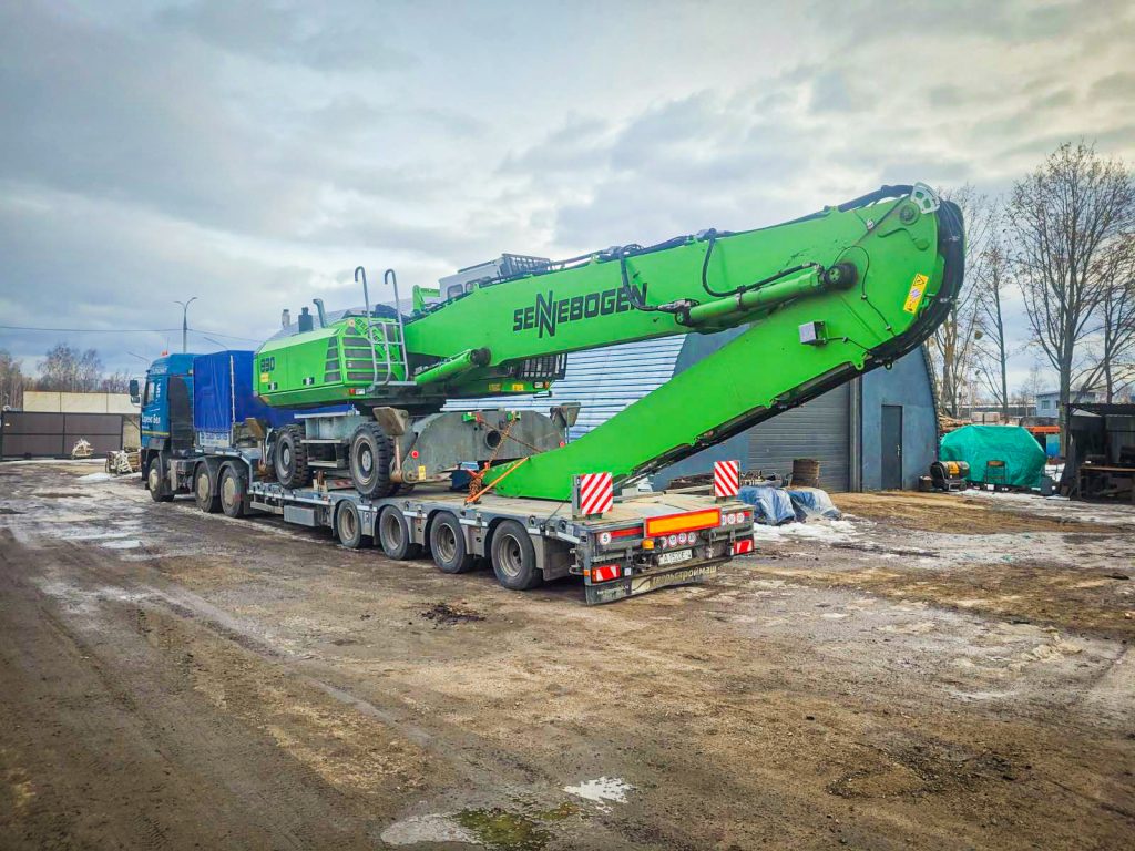 Перевозка экскаватора-перегружателя SENNEBOGEN – Sarens.by